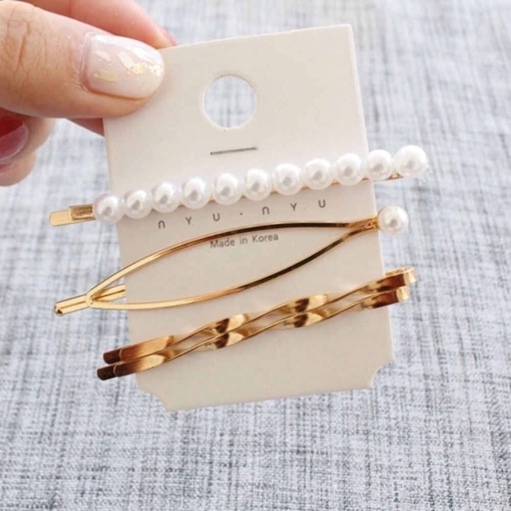 🆕 LINA Gold Pearl Hair Pin Set